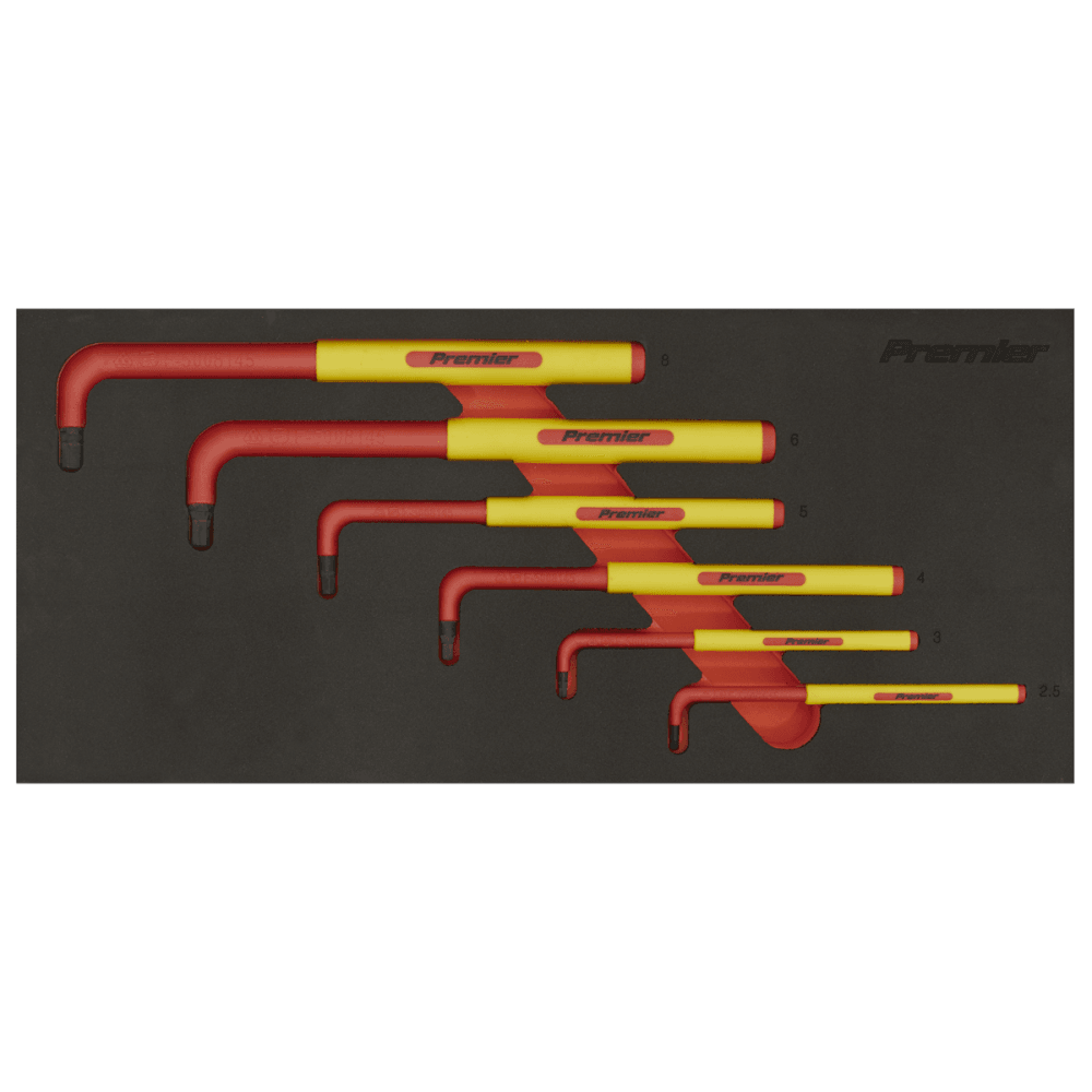 Premier Insulated Hex Key Set with Tool Tray 6pc - VDE Approved Model No- TBTE05