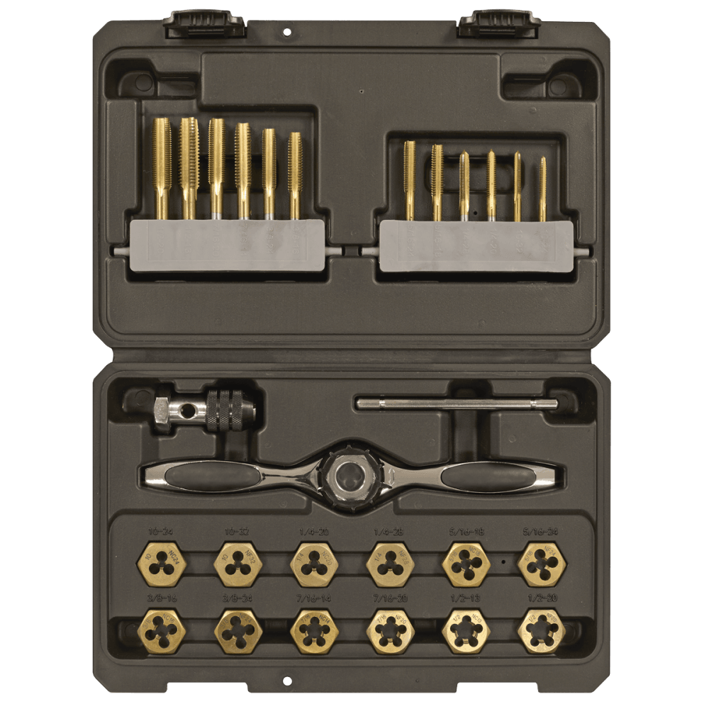 Premier Hexagonal Tap & Die Set 26pc Hexagonal - Imperial - Titanium Coated Model No- AK3026IMP