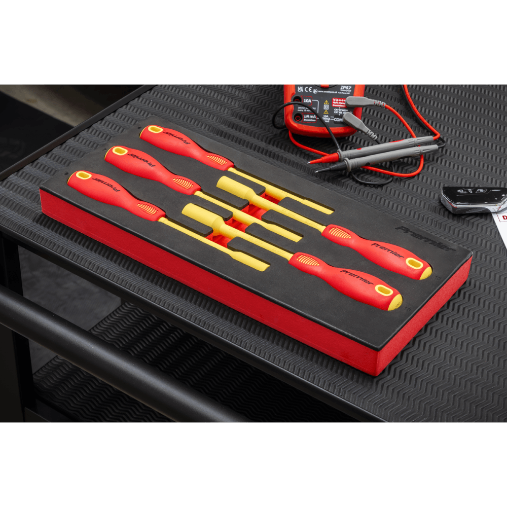 Premier Insulated Nut Driver Set with Tool Tray 5pc - VDE Approved Model No- TBTE08