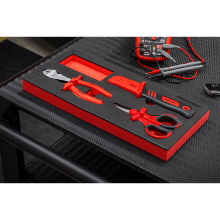 Premier Insulated Cutting Set with Tool Tray 3pc - VDE Approved Model No- TBTE09