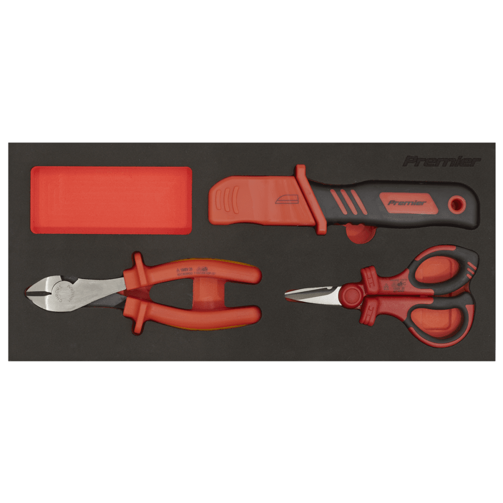 Premier Insulated Cutting Set with Tool Tray 3pc - VDE Approved Model No- TBTE09