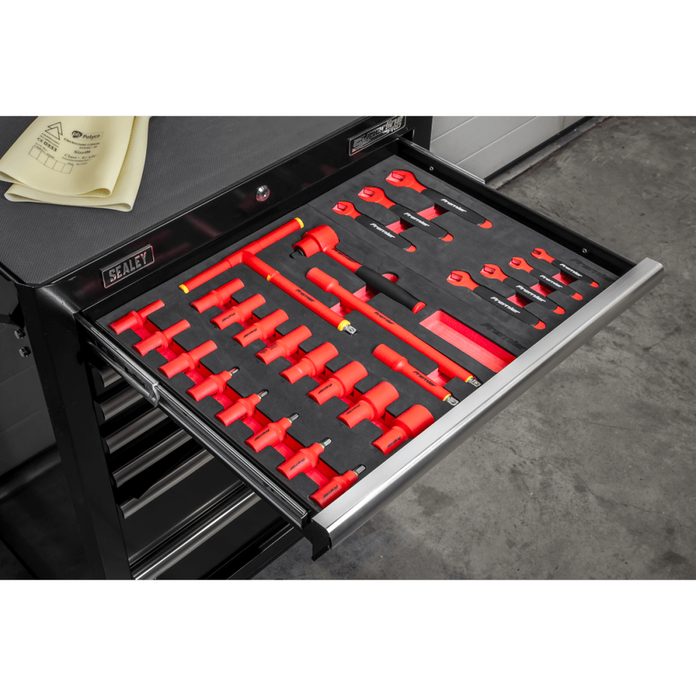 Insulated Tool Kit with 7 Drawer Rollcab 63pc Model No- TBTECOMBO2