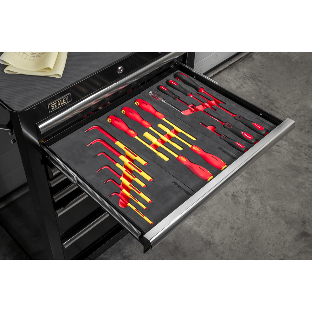 Insulated Tool Kit with 7 Drawer Rollcab 63pc Model No- TBTECOMBO2