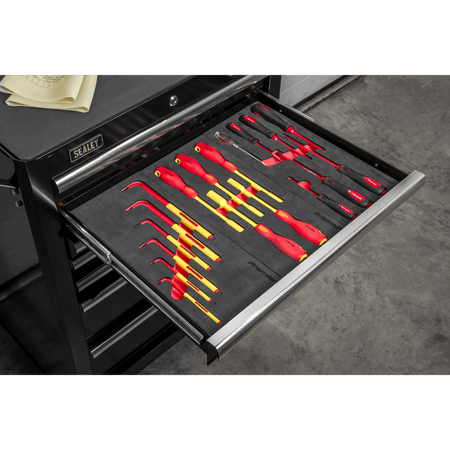 Insulated Tool Kit with 7 Drawer Rollcab 63pc Model No- TBTECOMBO2