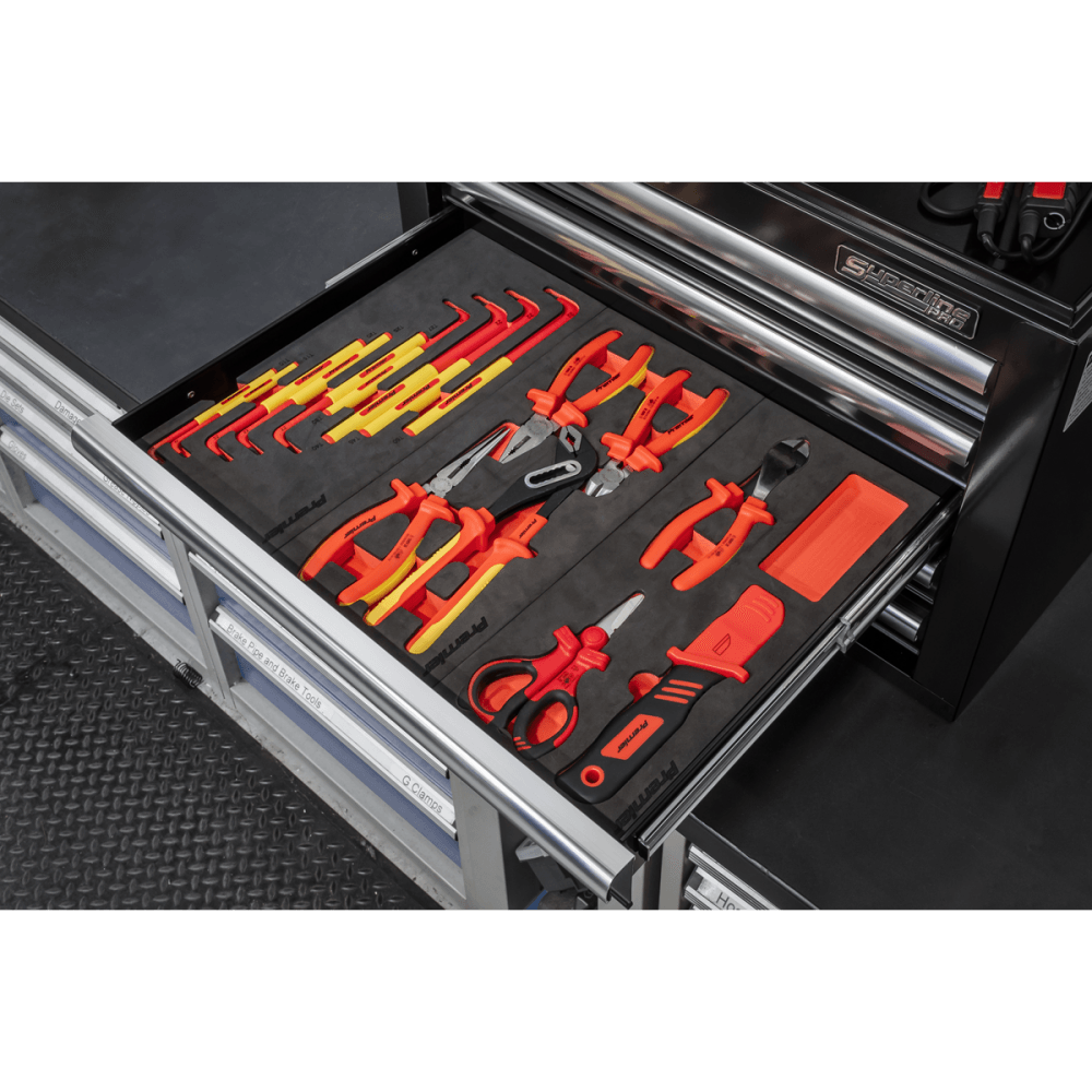 Insulated Tool Kit with 7 Drawer Rollcab 63pc Model No- TBTECOMBO2