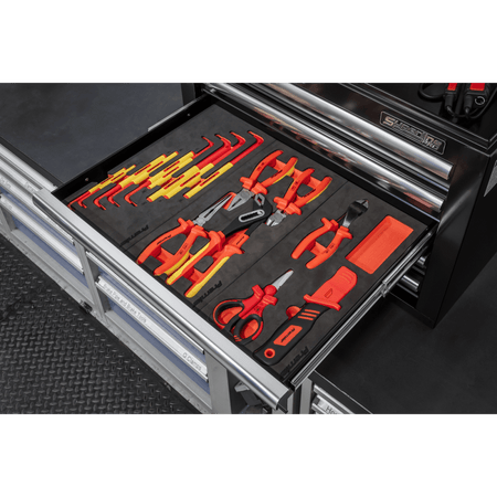 Insulated Tool Kit with 7 Drawer Rollcab 63pc Model No- TBTECOMBO2