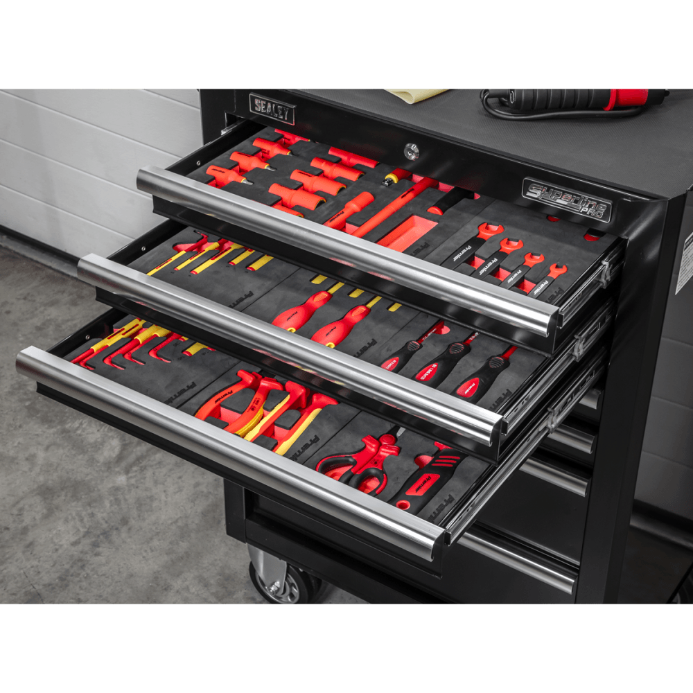 Insulated Tool Kit with 7 Drawer Rollcab 63pc Model No- TBTECOMBO2