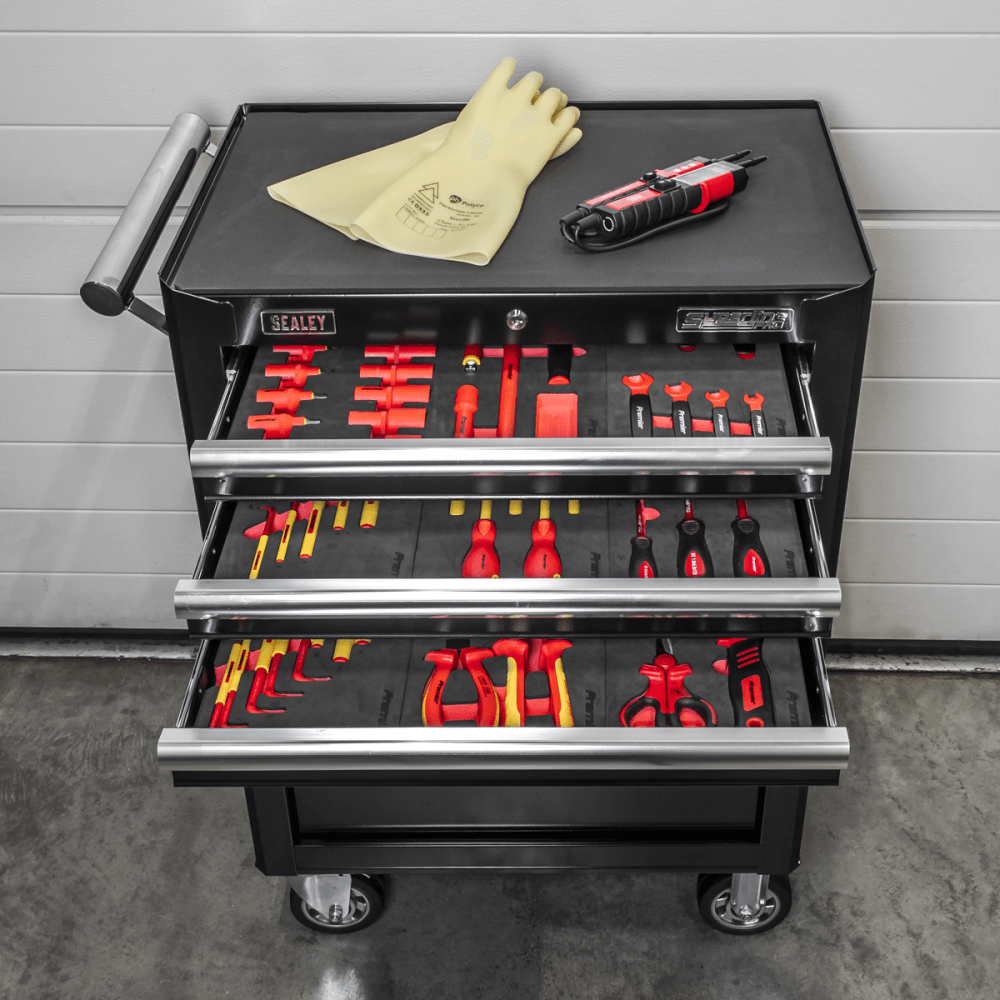 Insulated Tool Kit with 7 Drawer Rollcab 63pc Model No- TBTECOMBO2