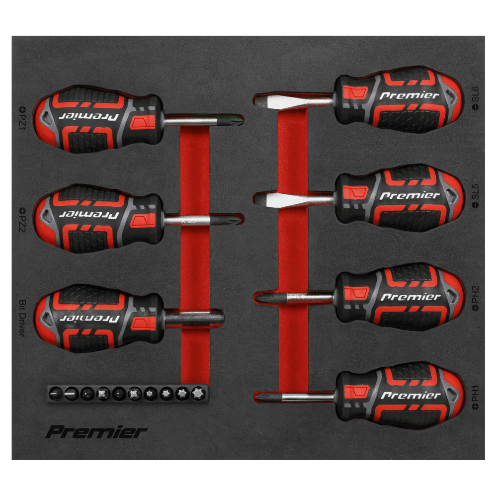 Premier GripMAX Stubby Screwdriver Set 17pc Model No- AK4371