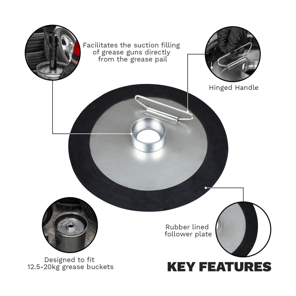 Bulk Fill Follower Plate For Grease Guns Model No- AK4409
