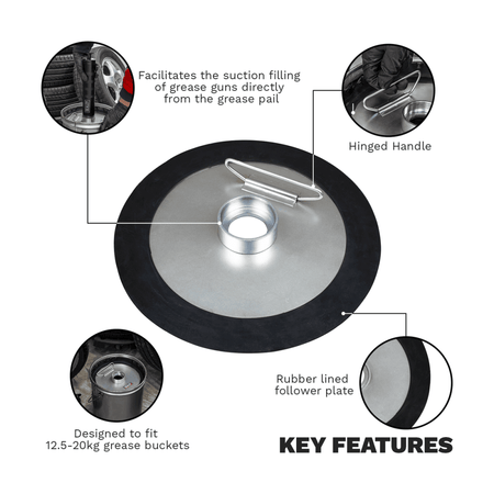 Bulk Fill Follower Plate For Grease Guns Model No- AK4409