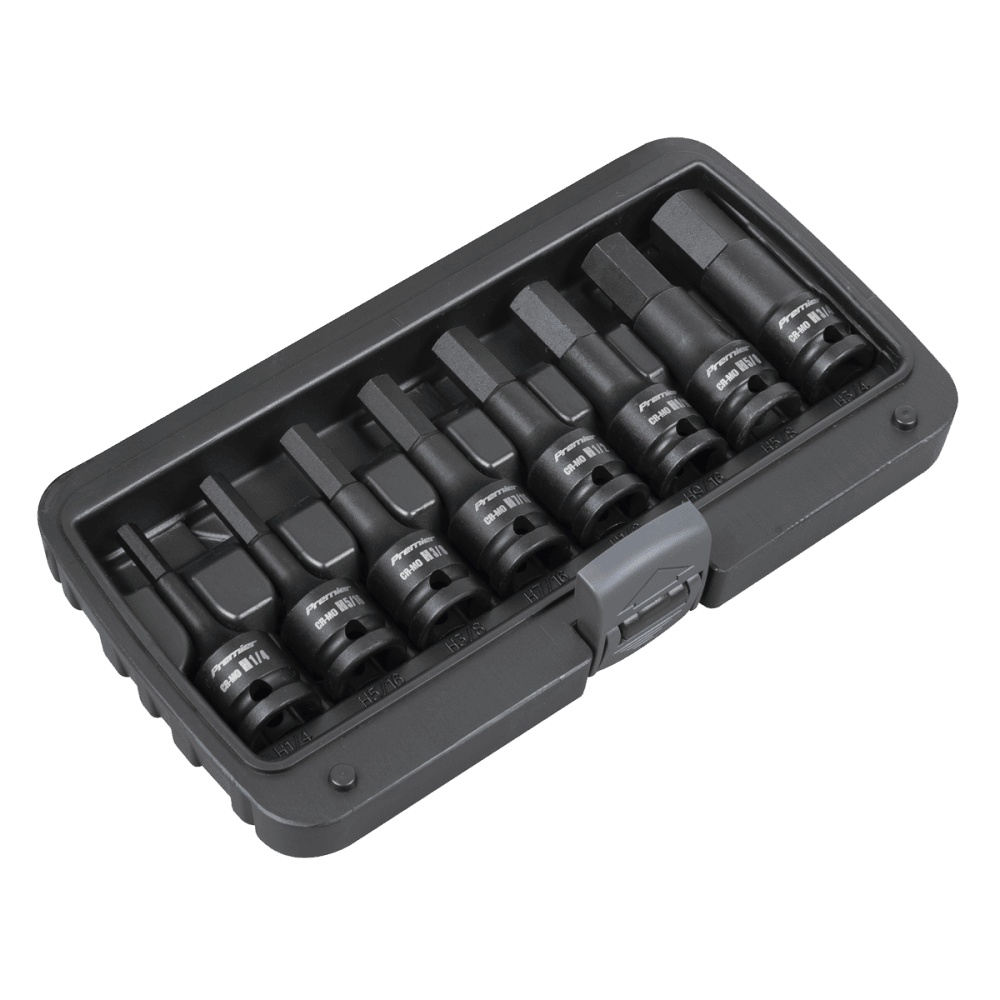 Premier Imperial Hex Impact Socket Bit Set 1/2"Sq Drive 8pc Model No- AK5600