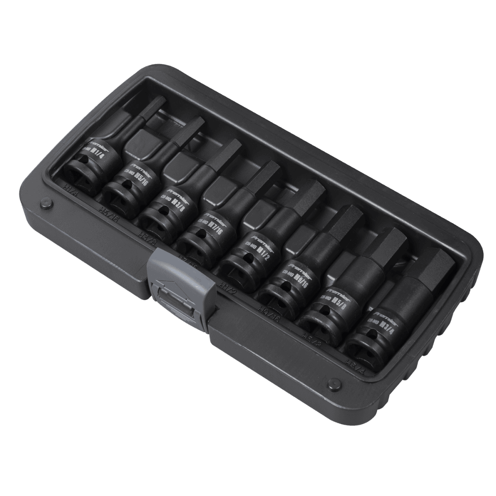 Premier Imperial Hex Impact Socket Bit Set 1/2"Sq Drive 8pc Model No- AK5600