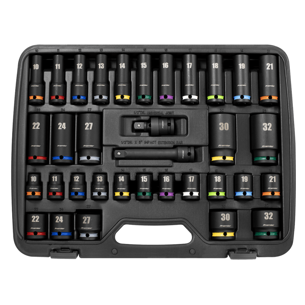 Premier Impact Socket Set 1/2"Sq Drive 34pc : Model No- AK5635M
