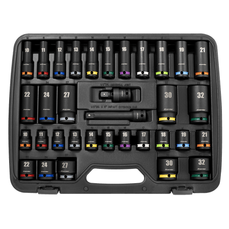Premier Impact Socket Set 1/2"Sq Drive 34pc : Model No- AK5635M