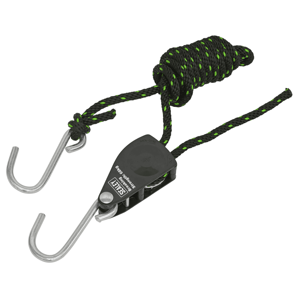 Ratchet Parts Hanger/Tie Down with S-Shaped Hooks 2m - Pack of 2 : Model No- VS0114