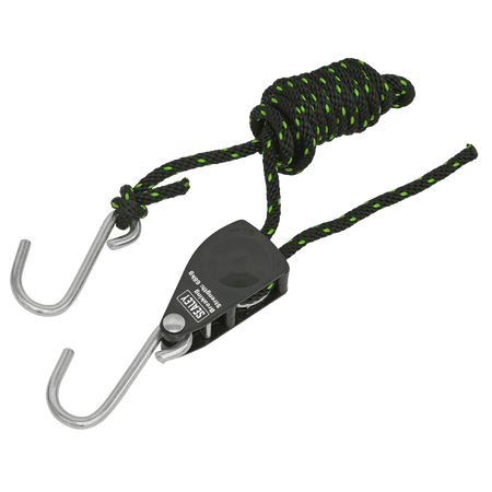 Ratchet Parts Hanger/Tie Down with S-Shaped Hooks 2m - Pack of 2 : Model No- VS0114