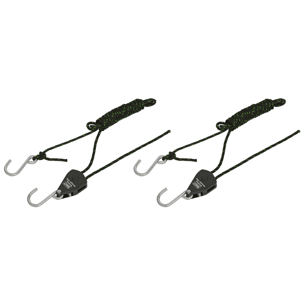 Ratchet Parts Hanger/Tie Down with S-Shaped Hooks 2m - Pack of 2 : Model No- VS0118