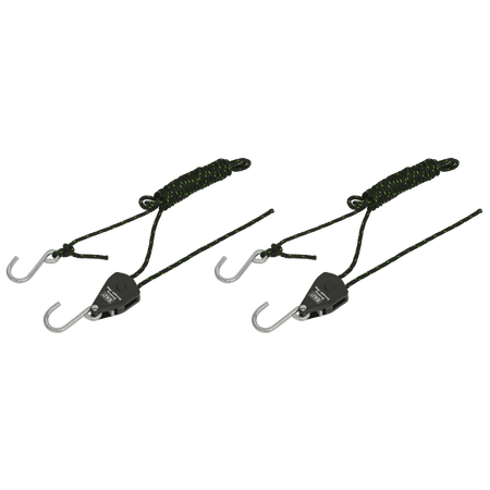 Ratchet Parts Hanger/Tie Down with S-Shaped Hooks 2m - Pack of 2 : Model No- VS0118