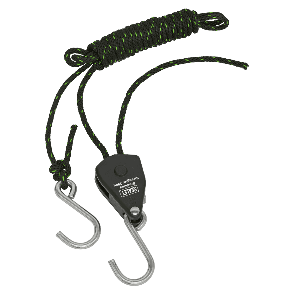 Ratchet Parts Hanger/Tie Down with S-Shaped Hooks 2m - Pack of 2 : Model No- VS0118