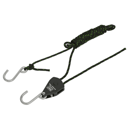 Ratchet Parts Hanger/Tie Down with S-Shaped Hooks 2m - Pack of 2 : Model No- VS0118