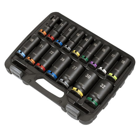 Lock-On Deep Impact Socket Set 1/2"Sq Drive 16pc Model No- AK58170M