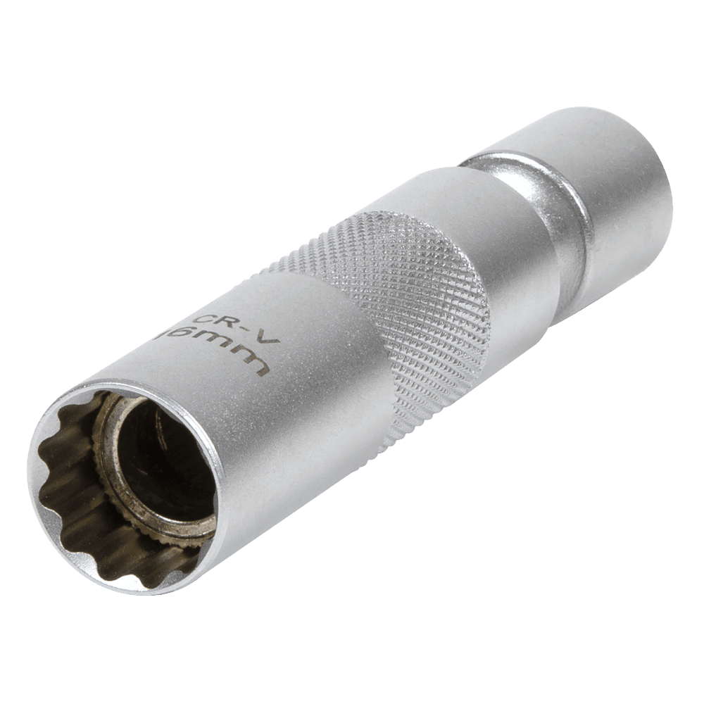Spark Plug Socket with Universal Joint 3/8"Sq Drive 12-Point 16mm Model No- AK6571