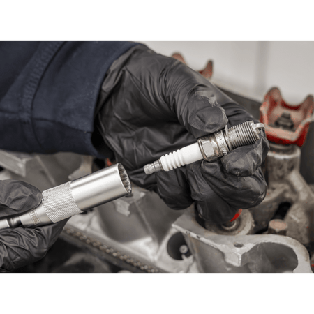 Spark Plug Socket with Universal Joint & Extension 3/8"Sq Drive 12-Point 14mm Model No- AK6575
