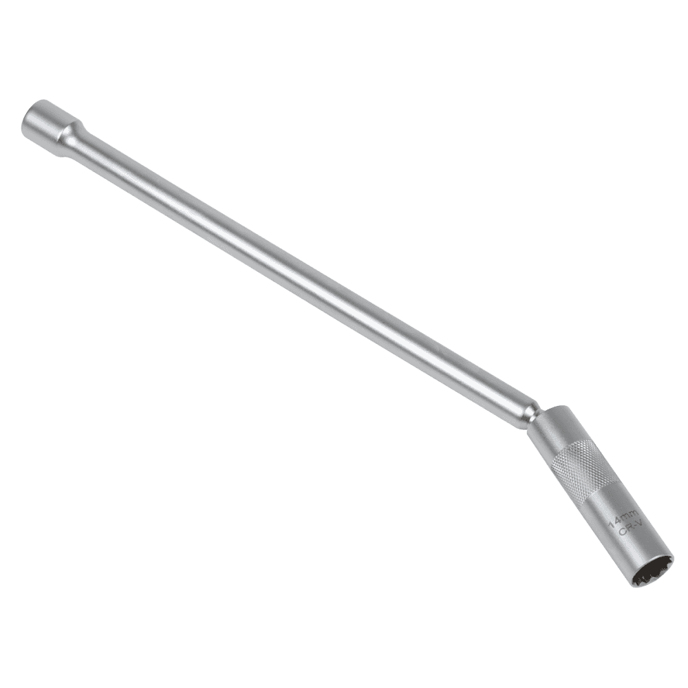 Spark Plug Socket with Universal Joint & Extension 3/8"Sq Drive 12-Point 14mm Model No- AK6575