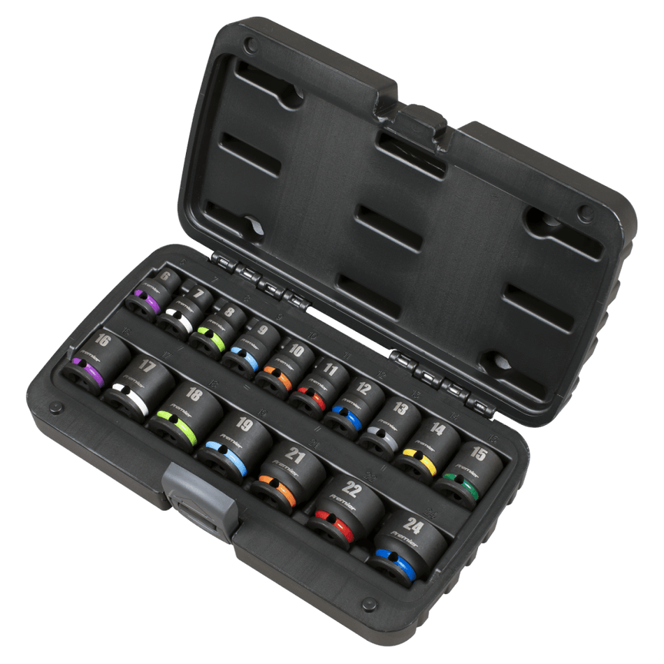 Impact Socket Set 3/8"Sq Drive 17pc : Model No- AK68218