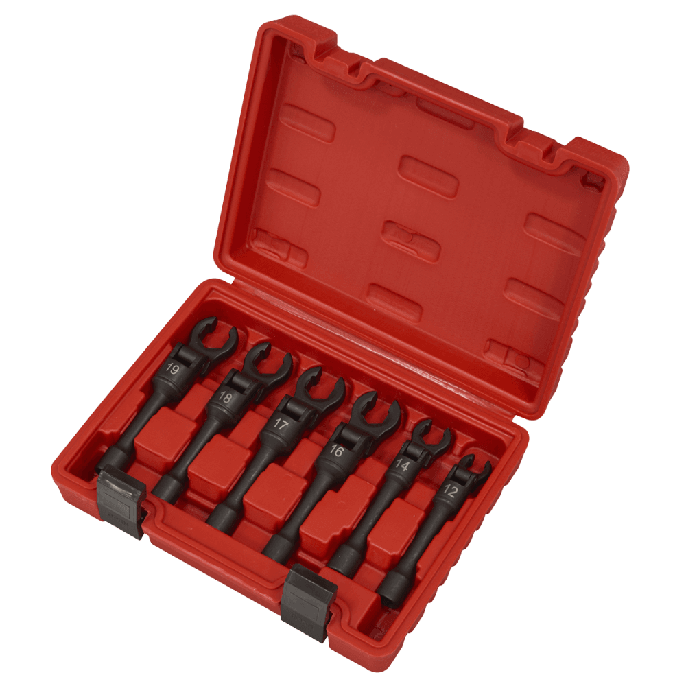 Flexi-Head Flare Nut Diesel Injection Wrench Set 6pc 3/8"Sq Drive Model No- AK6901