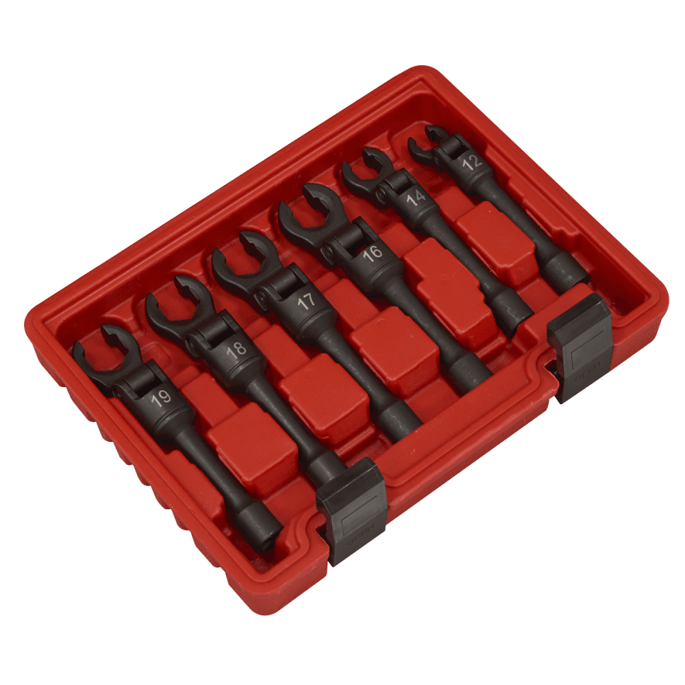 Flexi-Head Flare Nut Diesel Injection Wrench Set 6pc 3/8"Sq Drive Model No- AK6901
