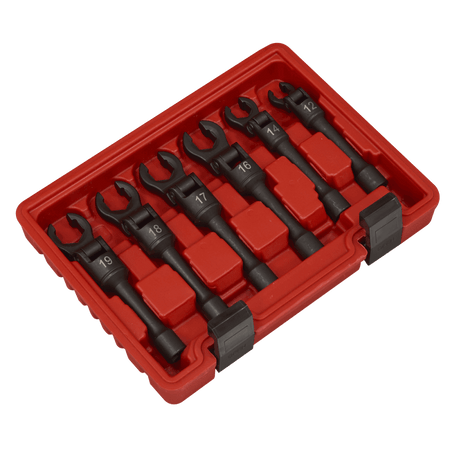 Flexi-Head Flare Nut Diesel Injection Wrench Set 6pc 3/8"Sq Drive Model No- AK6901