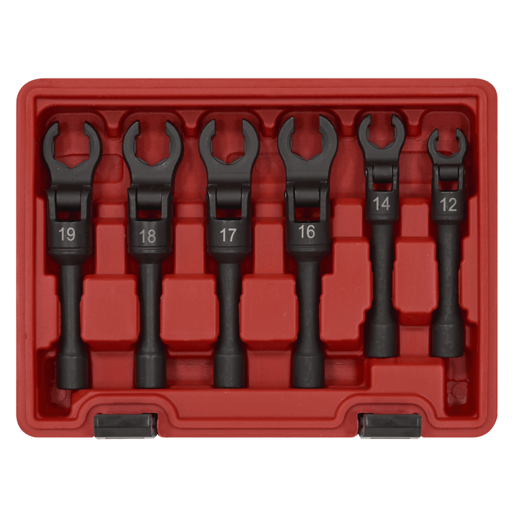 Flexi-Head Flare Nut Diesel Injection Wrench Set 6pc 3/8"Sq Drive Model No- AK6901