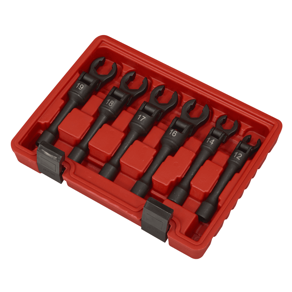 Flexi-Head Flare Nut Diesel Injection Wrench Set 6pc 3/8"Sq Drive Model No- AK6901