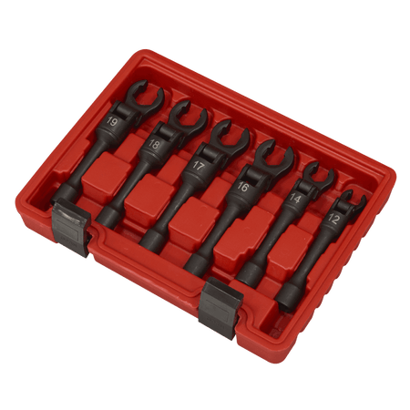 Flexi-Head Flare Nut Diesel Injection Wrench Set 6pc 3/8"Sq Drive Model No- AK6901