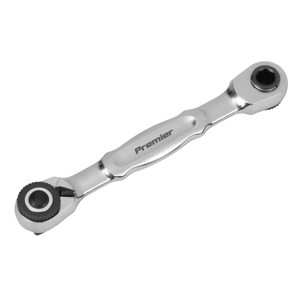 Micro Ratchet Bit Driver & Wrench 1/4"Sq & 1/4"Hex Drive Model No- AK6972