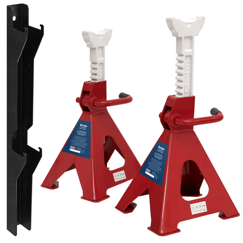 Axle Stand & Axle Stand Storage Rack Combo 6 Tonne Model No- VS2006COMBO