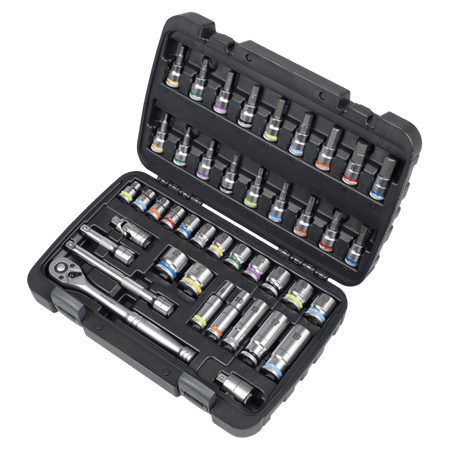 Socket & Socket Bit Set 3/8"Sq Drive 42pc : Model No- AK7915