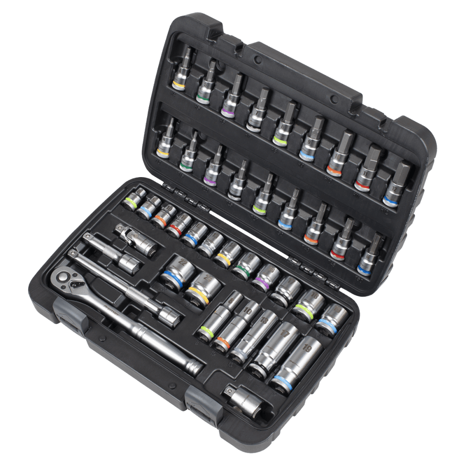 Socket & Socket Bit Set 3/8"Sq Drive 42pc Model No- AK7915