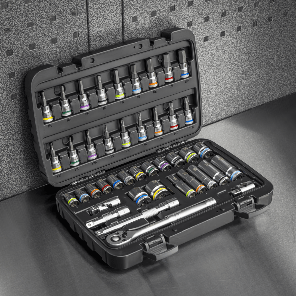Socket & Socket Bit Set 3/8"Sq Drive 42pc : Model No- AK7915