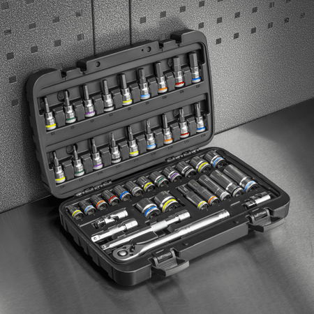 Socket & Socket Bit Set 3/8"Sq Drive 42pc : Model No- AK7915