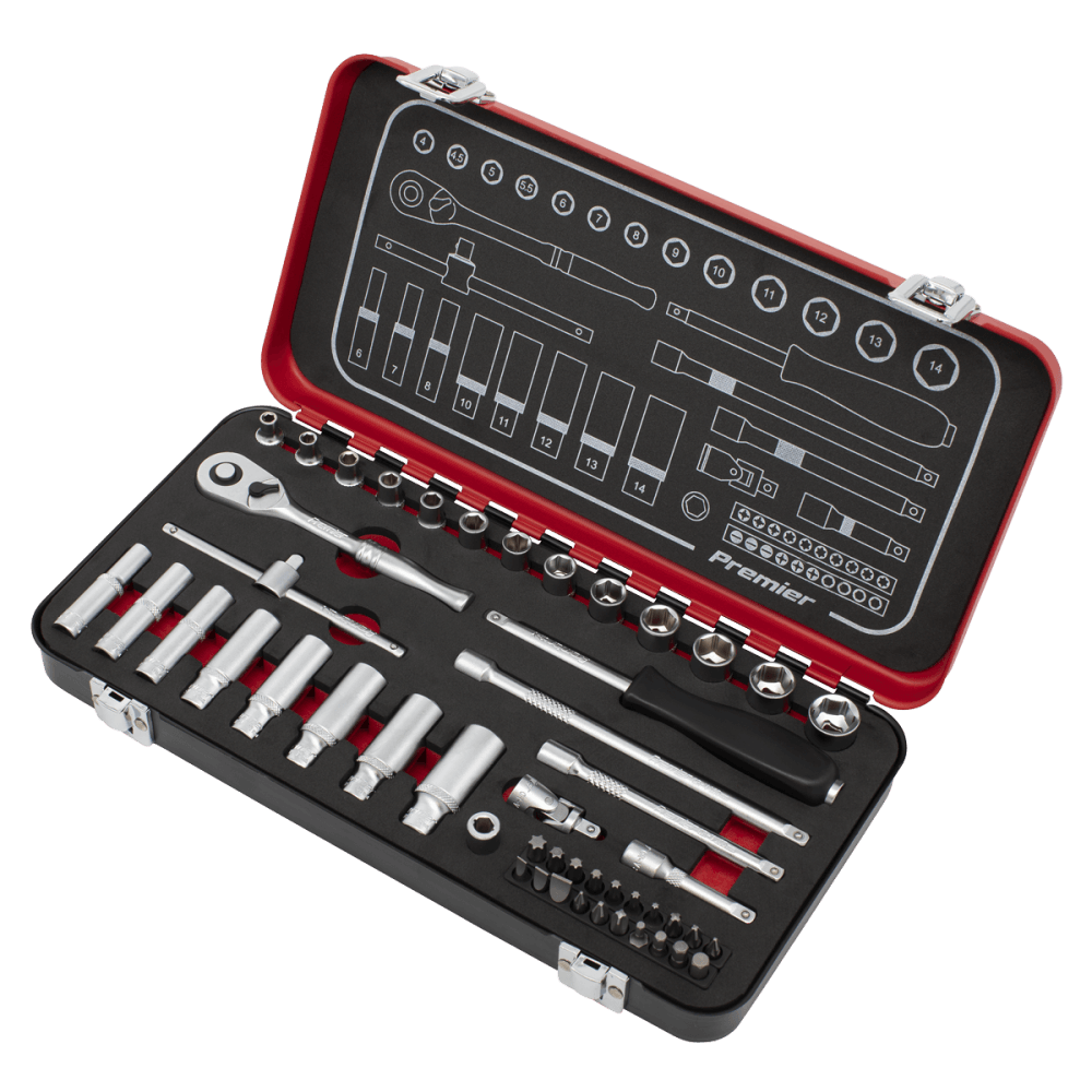 Premier Platinum Socket Set 1/4"Sq Drive 49pc Model No- AK7920