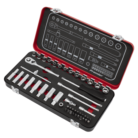 Premier Platinum Socket Set 1/4"Sq Drive 49pc Model No- AK7920