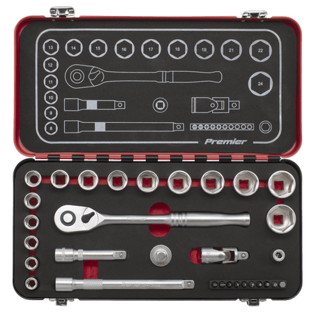 Premier Platinum Socket Set 3/8"Sq Drive 31pc Model No- AK7921