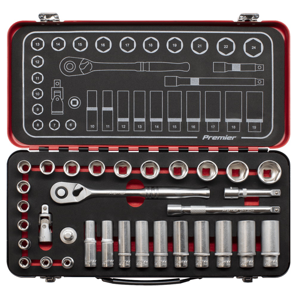 Premier Platinum Socket Set 3/8"Sq Drive 32pc : Model No- AK7922