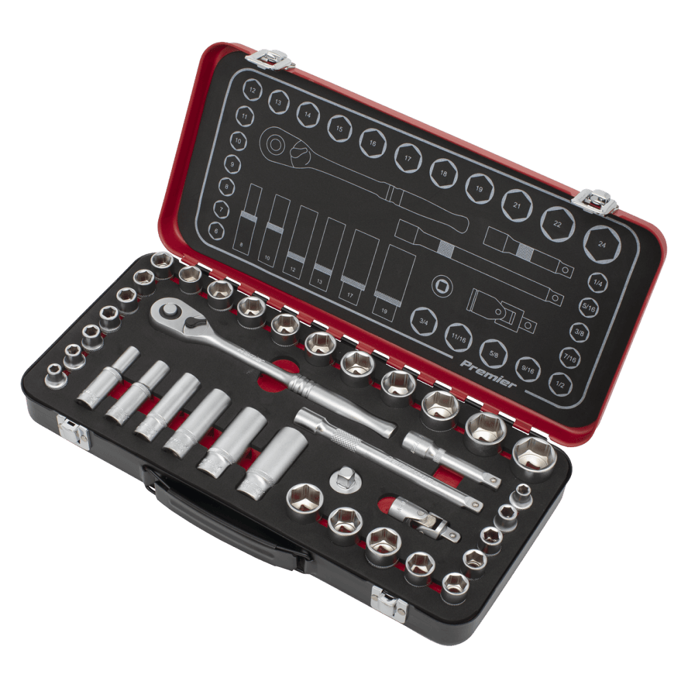 Premier Platinum Metric/Imperial Socket Set 3/8"Sq Drive 37pc : Model No- AK7923