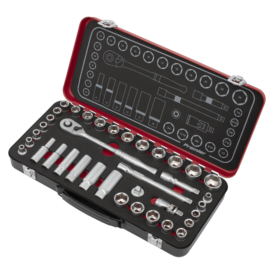 Premier Platinum Metric/Imperial Socket Set 3/8"Sq Drive 37pc : Model No- AK7923