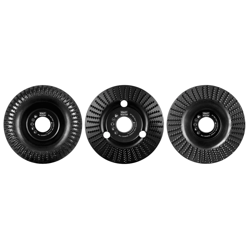 115mm Wood Carving Disc 22mm Bore - Pack of 3 Model No- WCD1153