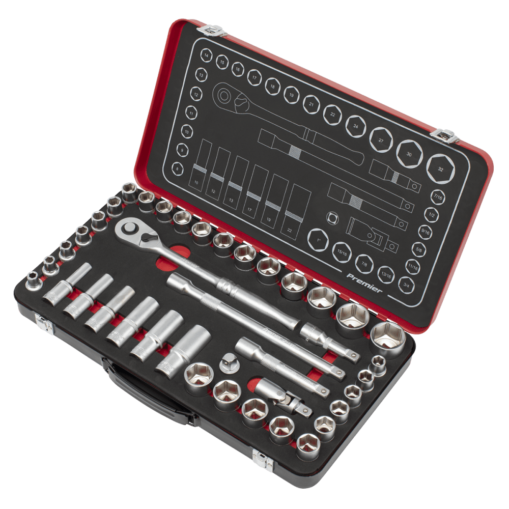 Premier Platinum Metric/Imperial Socket Set 1/2"Sq Drive 40pc : Model No- AK7925